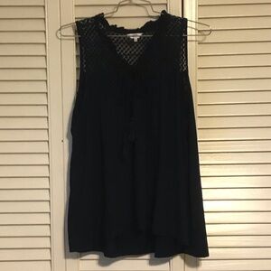 Crown & Ivy Navy Sleeveless Blouse
